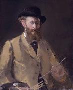Edouard Manet Selbstportrat mit Palette oil painting reproduction